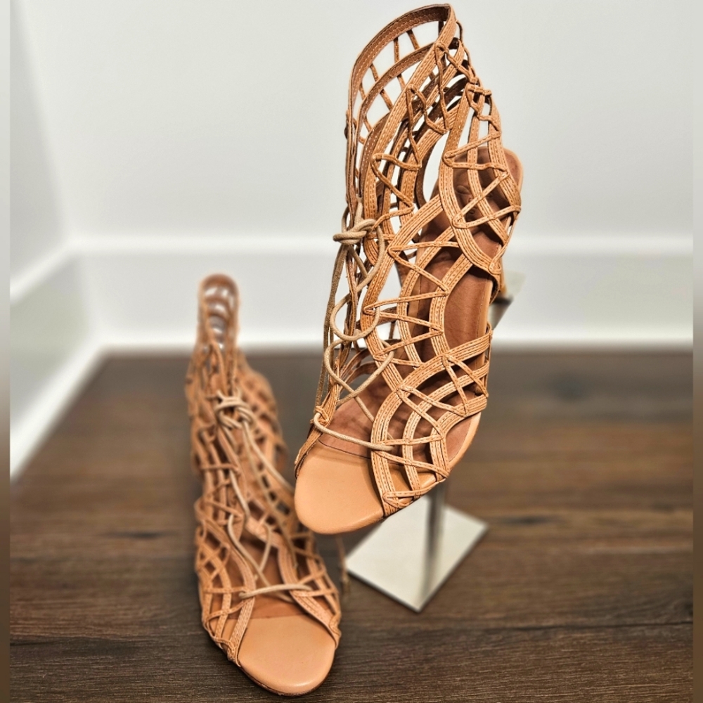 Joie Tan Strappy Gladiator Heels Womens 9.5